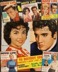 2v035 LOT OF 6 MOVIE LIFE MAGAZINES lot '59-'60 Liz Taylor, Kookie, Elvis, Annette, Sandra + more!