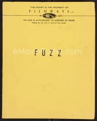 2v052 FUZZ revised draft script '72 screenplay by Evan Hunter based on the novel by Ed McBain!