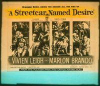 2v215 STREETCAR NAMED DESIRE glass slide '51 Marlon Brando, Vivien Leigh, Elia Kazan classic!