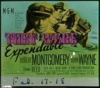 2v217 THEY WERE EXPENDABLE glass slide '45 directed by John Ford, John Wayne, Donna Reed