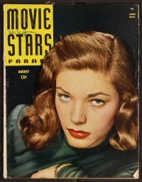 2v165 MOVIE STARS PARADE magazine August 1945 Lauren Bacall from The Big Sleep by Bert Six!