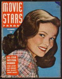 2v168 MOVIE STARS PARADE magazine November 1945 Gene Tierney in Leave Her to Heaven by Powolny!