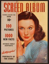 2v109 SCREEN ALBUM magazine Summer Edition 1940, great portrait of pretty Vivien Leigh!