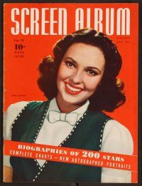 2v113 SCREEN ALBUM magazine Winter Edition 1942, great smiling portrait of pretty Linda Darnell!