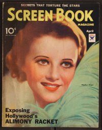 2v118 SCREEN BOOK magazine April 1934 wonderful portrait of pretty Heather Angel!