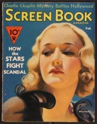 2v116 SCREEN BOOK magazine February 1934 great portrait of pretty Miriam Hopkins!