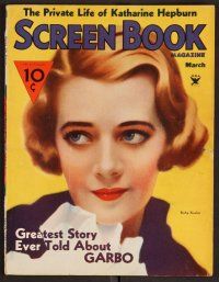 2v117 SCREEN BOOK magazine March 1934, great portrait of pretty Ruby Keeler!