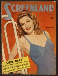 2v153 SCREENLAND magazine August 1944 sexy Ann Sheridan in bathing suit from Doughgirls!