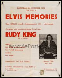 2w034 ELVIS MEMORIES Belgian '79 Elvis impersonation contest, portrait of The King!