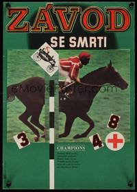 2w280 CHAMPIONS Czech 11x16 '84 John Hurt, Edward Woodward, Vaca horse racing art!