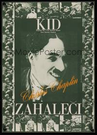2w318 KID Czech 11x16 R74 Charlie Chaplin, Jackie Coogan, Grygar artwork!