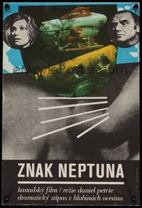 2w342 NEPTUNE FACTOR Czech 11x16 '74 Ernest Borgnine, Yvette Mimuex, Fara artwork!