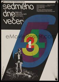 2w349 ON THE SEVENTH DAY, IN THE EVENING Czech 11x16 '74 Sedmeho dne vecer, Schlosser art!