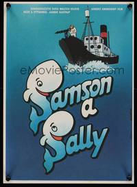 2w368 SAMSON & SALLY: THE SONG OF THE WHALES Czech 11x16 '86 Jannik Hastrup, Jaros art!