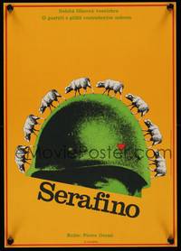 2w372 SERAFINO Czech 11x16 '72 Pitro Germi, bizarre Alexej Jaros art of sheep on helmet!