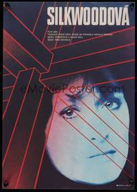 2w376 SILKWOOD Czech 11x16 '87 close-up of Meryl Streep, directed by Mike Nichols!