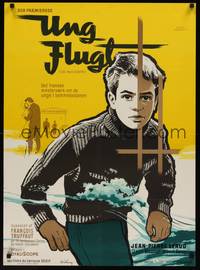 2w479 400 BLOWS Danish '59 art of Jean-Pierre Leaud as young Francois Truffaut by Stilling!