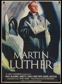 2w542 MARTIN LUTHER Danish '53 directed by Irving Pichel, famous rebel against Catholic church!