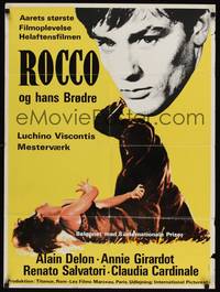2w564 ROCCO & HIS BROTHERS Danish '61 Luchino Visconti's Rocco e I Suoi Fratelli, Alain Delon!