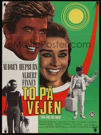 2w588 TWO FOR THE ROAD Danish '67 Audrey Hepburn & Albert Finney, directed by Stanley Donen!