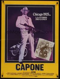 2w614 CAPONE French 23x32 '75 full-length image of gangster legend Ben Gazzara!