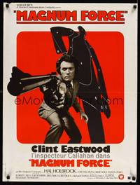 2w642 MAGNUM FORCE French 23x32 '74 Clint Eastwood is Dirty Harry pointing his huge gun!