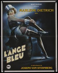 2w671 BLUE ANGEL French 15x21 R91 Josef von Sternberg, Casaro art of sexy Marlene Dietrich!