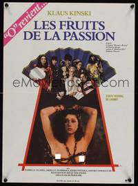 2w681 FRUITS OF PASSION style B French 15x21 '81 Klaus Kinski, wild images!