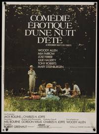 2w699 MIDSUMMER NIGHT'S SEX COMEDY French 15x21 '82 Woody Allen, Mia Farrow, Bourduge art!