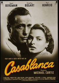 2w126 CASABLANCA German R02 Humphrey Bogart, Ingrid Bergman, Michael Curtiz classic!