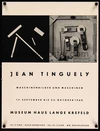 2w114 JEAN TINGUELY German 18x25 '60 exhibit of Jean Tinguely art & photos!