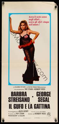 2w465 OWL & THE PUSSYCAT Italian locandina '70 sexiest Barbra Streisand!
