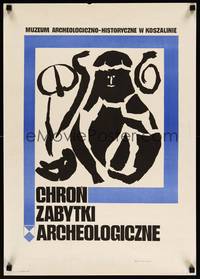 2w179 CHRON ZABYTKI ARCHEOLOGICZNE Polish 19x27 '70s Koszalin Museum exhibit!