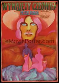 2w199 HIRED HAND Polish 23x33 '71 Peter Fonda directs & stars, Warren Oates, Mucha Ihnatowicz art!