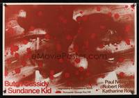 2w234 BUTCH CASSIDY & THE SUNDANCE KID Polish 27x38 '83 cool art of Paul Newman & Robert Redford!