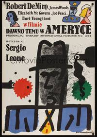 2w249 ONCE UPON A TIME IN AMERICA Polish 27x38 '86 Robert De Niro, Sergio Leone, Mlodozeniec art!