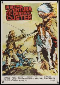 2w046 CUSTER OF THE WEST Spanish '68 Robert Shaw vs Indians at the Battle of Little Big Horn!