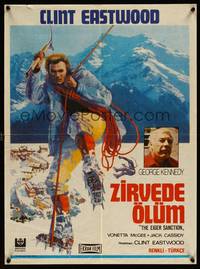 2w094 EIGER SANCTION Turkish '80 Clint Eastwood's lifeline was held by the assassin he hunted!