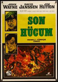 2w100 GREEN BERETS Turkish '71 John Wayne, David Janssen, cool Vietnam War art!
