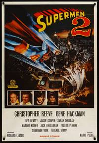 2w111 SUPERMAN II Turkish '82 Christopher Reeve, Terence Stamp, different superhero artwork!