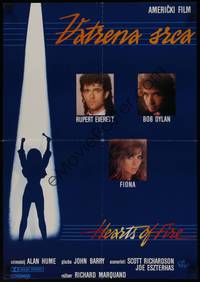 2w027 HEARTS OF FIRE Yugoslavian '87 Richard Marquand directed, Bob Dylan, Rupert Everett, Fiona!