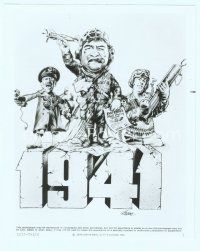 2x142 1941 8x10 still '79 Steven Spielberg, art of John Belushi & Dan Aykroyd by Green!