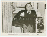 2x145 5 FINGERS 8x10 still '52 great close up of spooked James Mason taking off jacket!