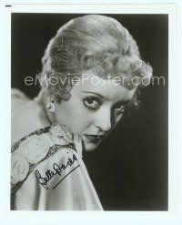 2x005 BETTE DAVIS signed 8x10 REPRO still '80s close portrait from Of Human Bondage as Mildred!