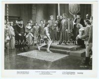2x192 BLACK SHIELD OF FALWORTH 8x10 still '54 Tony Curtis is knighted as the court watches!