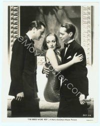 2x201 BRIDE WORE RED 8x10 still '37 sexy Joan Crawford between Franchot Tone & Robert Young!