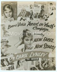 2x207 CAROL LYNLEY 8x10 still '50s sexy starlet in Buena Vista's Accent on Youth campaign!