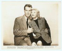 2x243 DOUBLE INDEMNITY 8x10 still '44 great close up of Fred MacMurray holding Barbara Stanwyck!
