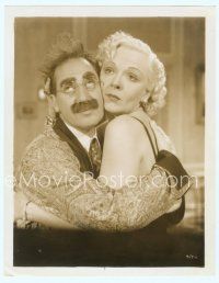 2x366 DAY AT THE RACES 8x10 still '37 great close up of Groucho Marx holding Esther Muir!