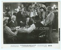 2x385 MAN WHO SHOT LIBERTY VALANCE 8x10 still '62 men gathered around Lee Marvin playing poker!